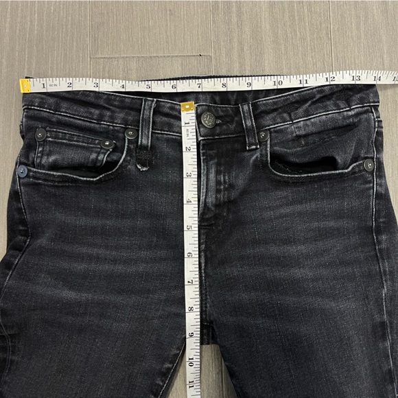 R13 Alison Skinny Mid Rise Jeans in Dark Moon Black Italy R13W0005-556 Size 26 - Picture 14 of 16